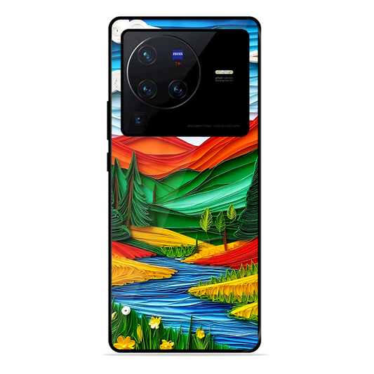 Lake Beauty Printed Protective Phone Cover for Vivo X80 Pro