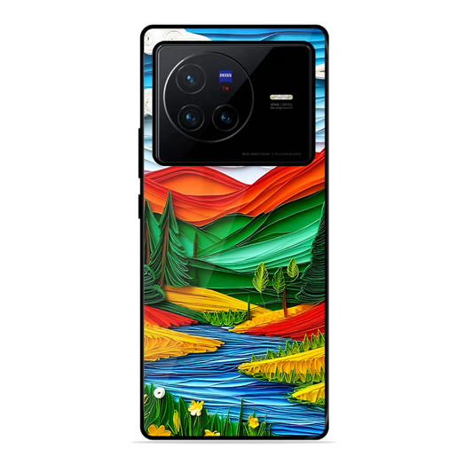 Lake Beauty Printed Protective Phone Cover for Vivo X80