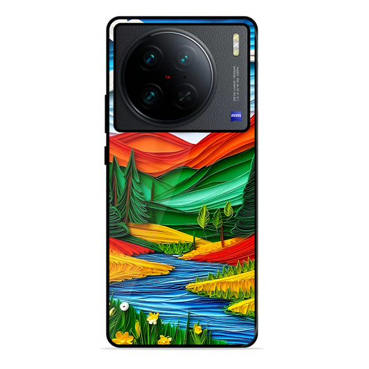 Lake Beauty Printed Protective Phone Cover for Vivo X90 Pro