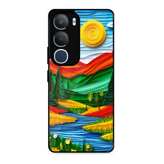 Lake Beauty Printed Protective Phone Cover for Vivo Y29 5G