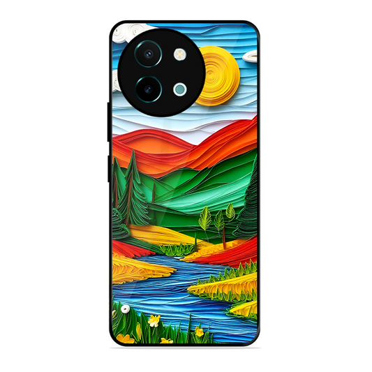 Lake Beauty Printed Protective Phone Cover for Vivo Y38 5G