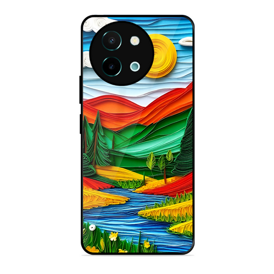 Lake Beauty Printed Protective Phone Cover for Vivo Y58 5G
