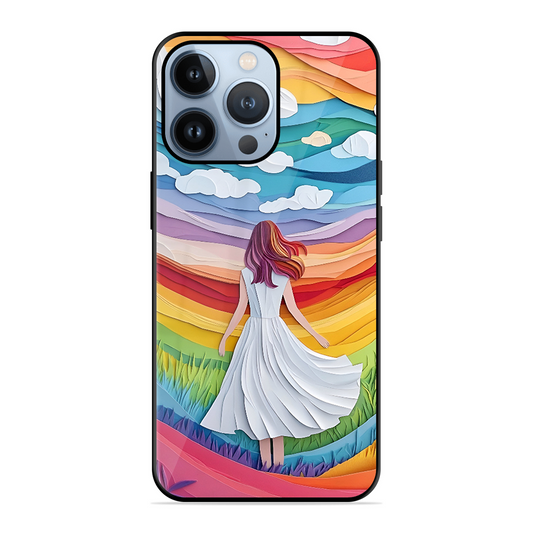 Rainbow Girl Printed Protective Phone Cover for iPhone 13 Pro Max