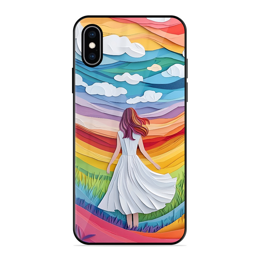 Rainbow Girl Printed Protective Phone Cover for iPhone XS Max