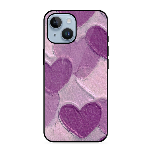 Purple Heart Printed Protective Phone Cover for iPhone 14 Plus