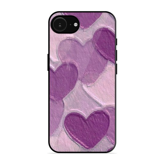 Purple Heart Printed Protective Phone Cover for iPhone 16e