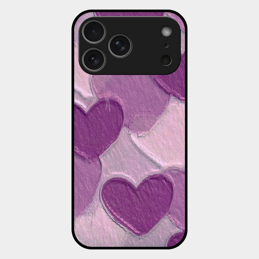 Purple Heart Printed Protective Phone Cover for iPhone 17 Pro Max