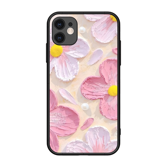 Pink Floral Printed Protective Phone Cover for iPhone 11