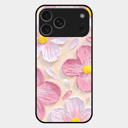 Pink Floral Printed Protective Phone Cover for iPhone 17 Pro Max