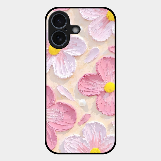 Pink Floral Printed Protective Phone Cover for iPhone 17