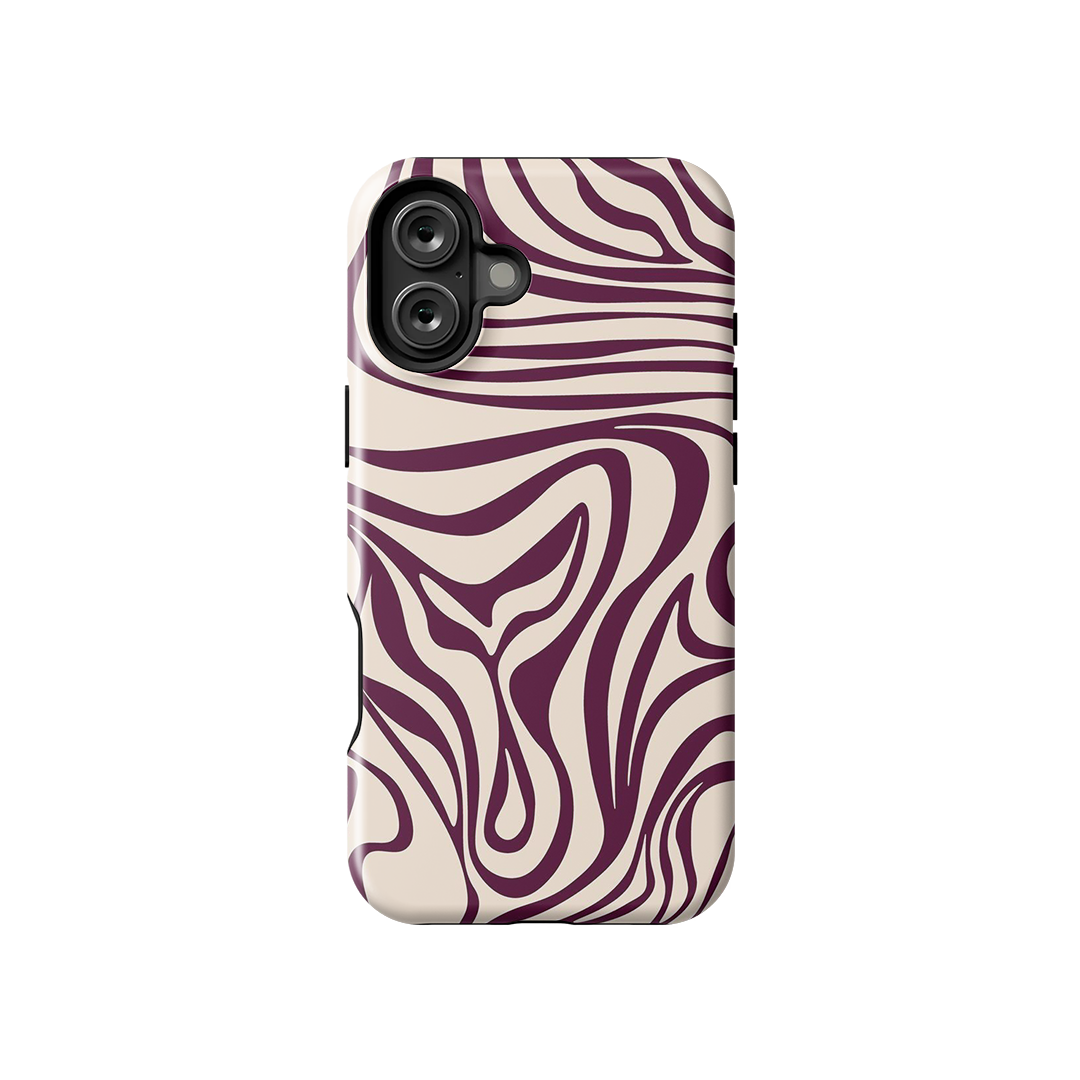 Retro Swirl Bloom Blush Glossy Armoured Case Dual Layer Protection