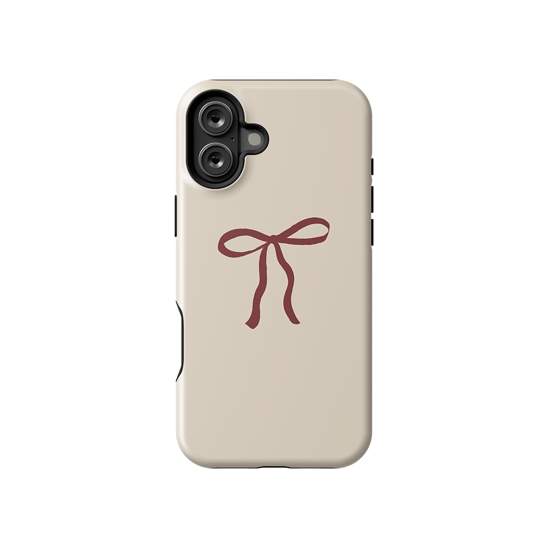 Cute Bow Glossy Armoured Case Dual Layer Protection