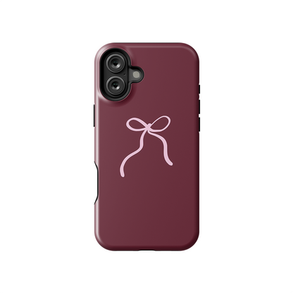 Crimson Knot Blush Glossy Armoured Case Dual Layer Protection