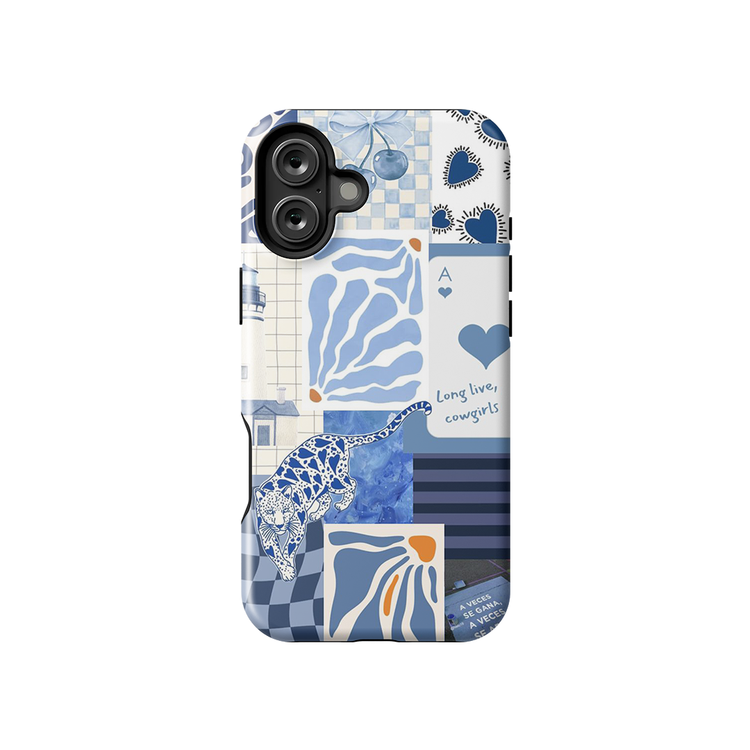 Blue Leopard Armoured Case Dual Layer Protection