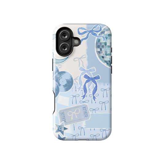Pastel Blue Bow Armoured Case Dual Layer Protection