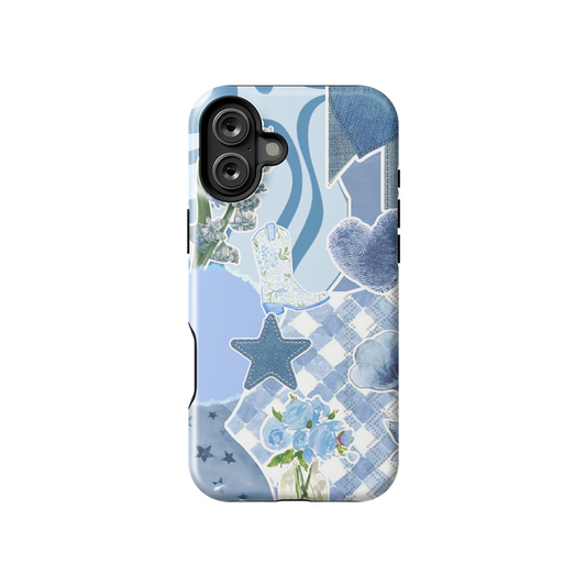 Blue Star Pastel Armoured Case Dual Layer Protection
