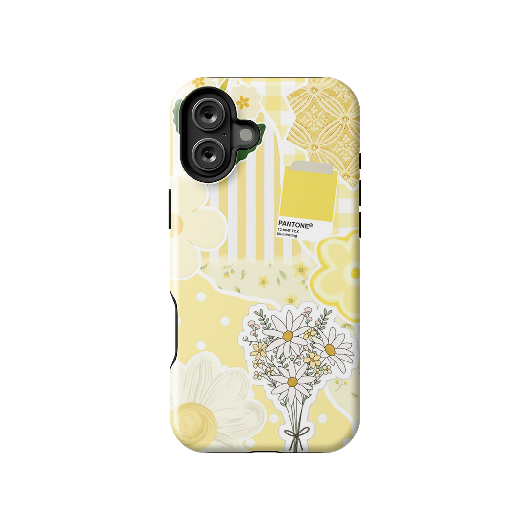 Yellove Floral Pastel Armoured Case Dual Layer Protection