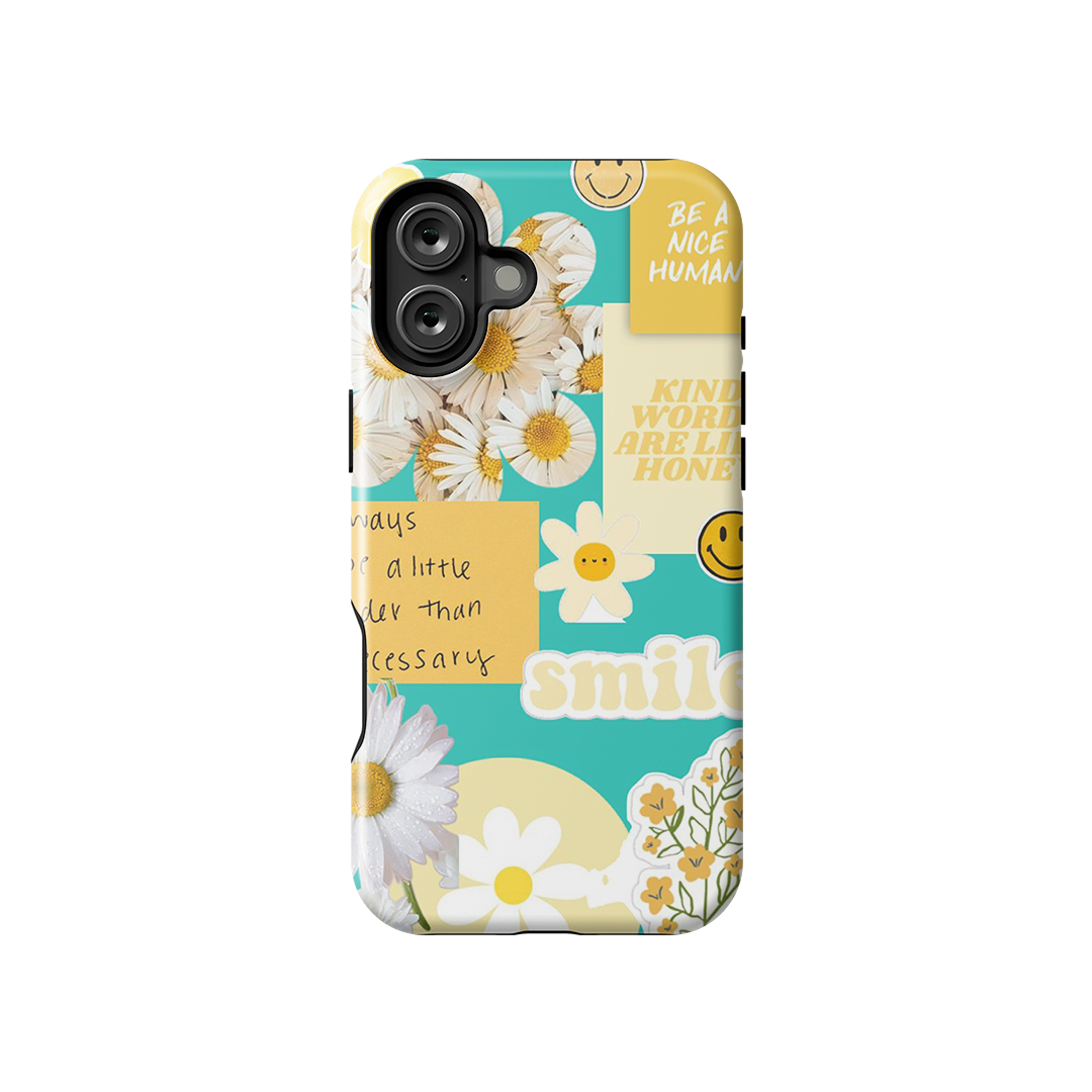 Smile Cool Collage Pastel Armoured Case Dual Layer Protection