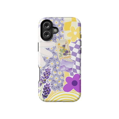 Checked Purple Armoured Case Dual Layer Protection