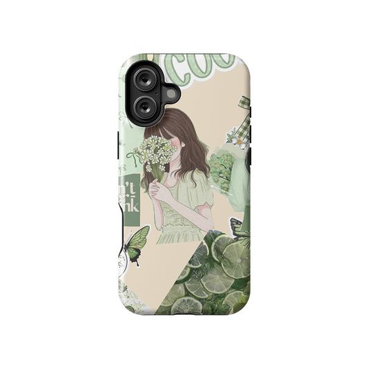 Flora Girl Glossy Armoured Case Dual Layer Protection