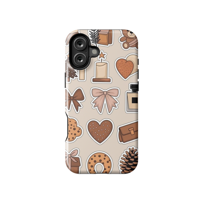 Brown Bowtie Glossy Armoured Case Dual Layer Protection