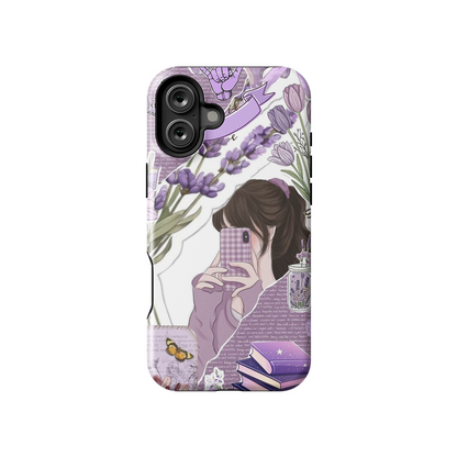 Lavender Love Glossy Armoured Case Dual Layer Protection