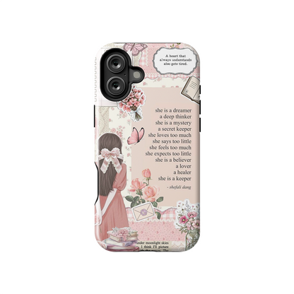 Bloom Bow Girl Glossy Armoured Case Dual Layer Protection