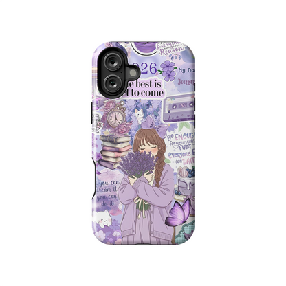 Lavender Lilac Armoured Case Dual Layer Protection