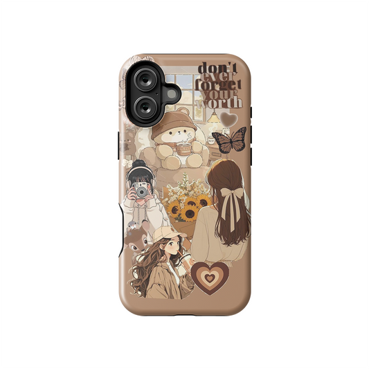 Worthy Girl Glossy Armoured Case Dual Layer Protection