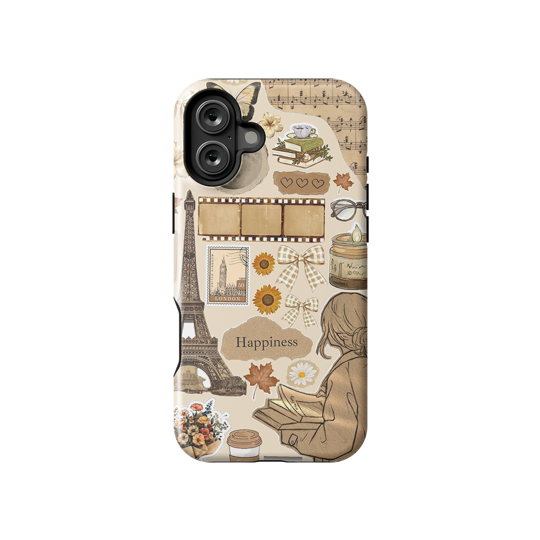 Vintage Happiness Armoured Case Dual Layer Protection