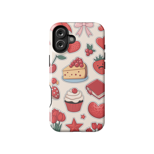 Blush Red Velvet Glossy Armoured Case Dual Layer Protection