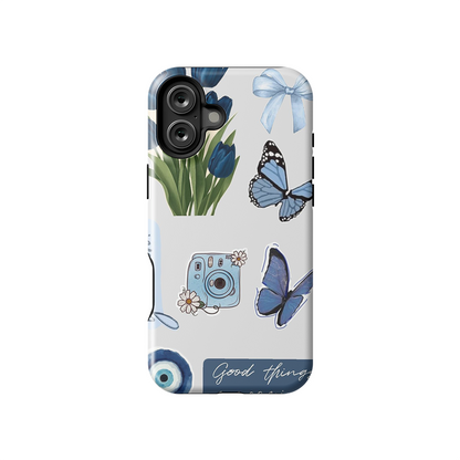 Pastel Butterflies Glossy Armoured Case Dual Layer Protection