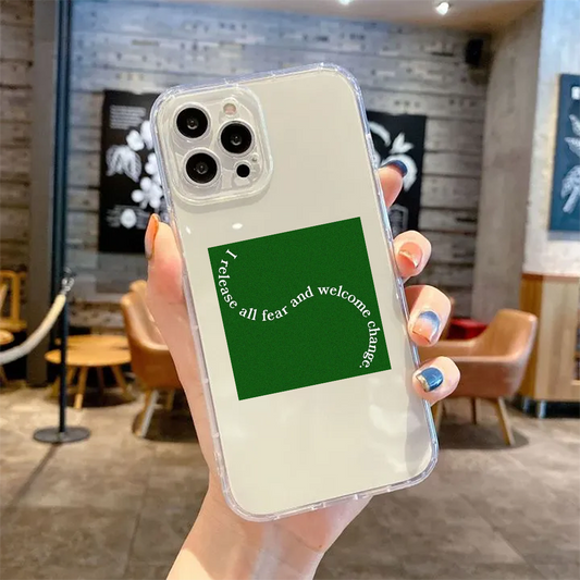 I Release All Fear Talk Clear Silicone Case