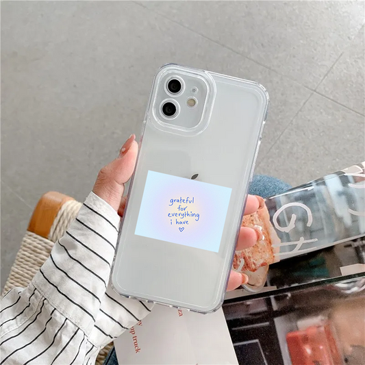 Greatful for Everything I Have Clear Silicone Case