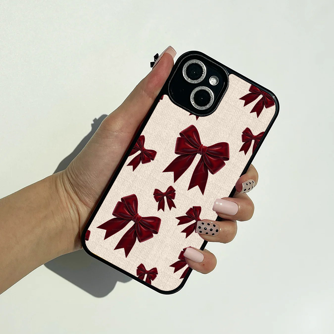 Kadhi Bow Blush Burgundy Printed Protective Case