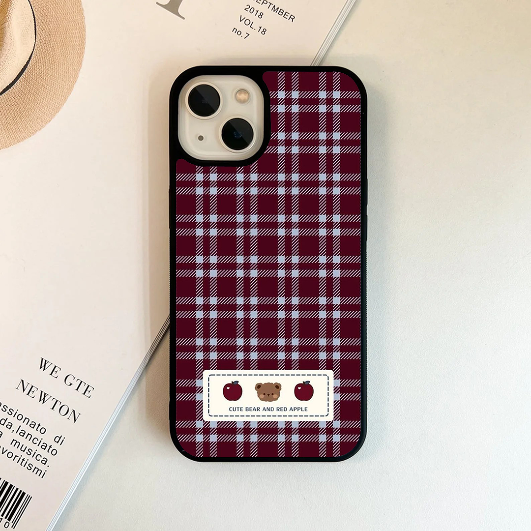 Apple Berry Blush Burgundy Printed Protective Case