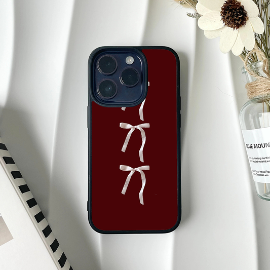Bow Meadow Blush Burgundy Printed Protective Case
