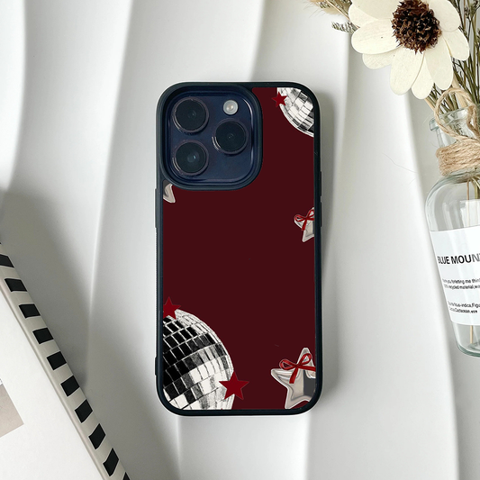 Retro Vibe Blush Burgundy Printed Protective Case