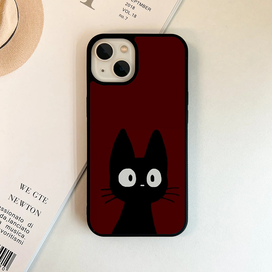 Cat Look Blush Burgundy Printed Protective Case