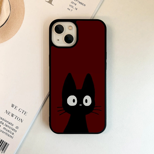 Cat Look Blush Burgundy Printed Protective Case