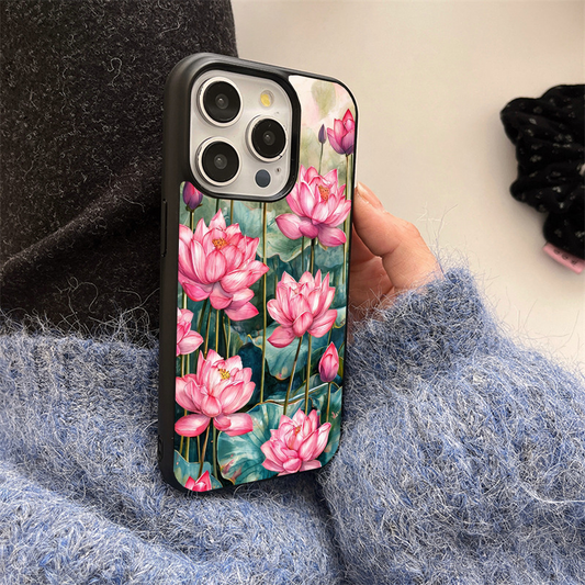 Lotus Pink Printed Protective Phone case