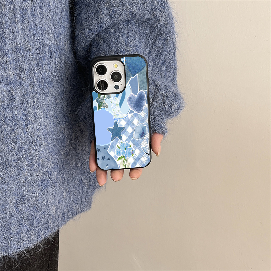 Blue Star Pastel Printed Protective Case