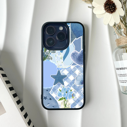 Blue Star Pastel Printed Protective Case