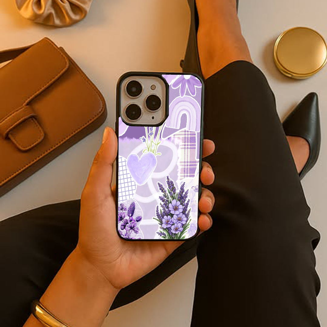 Lilac Floral Lavendar Printed Protective Case