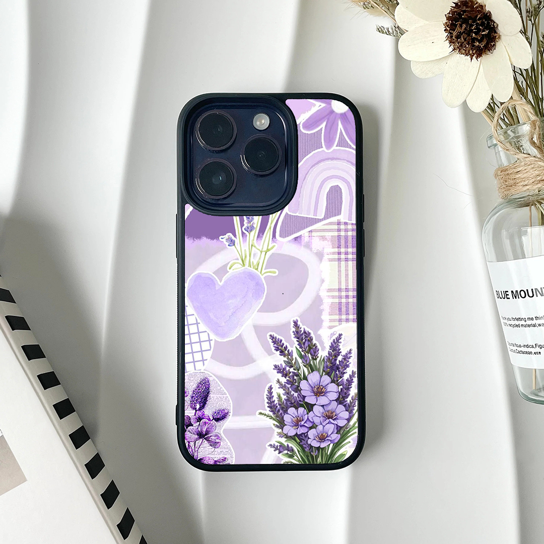 Lilac Floral Lavendar Printed Protective Case