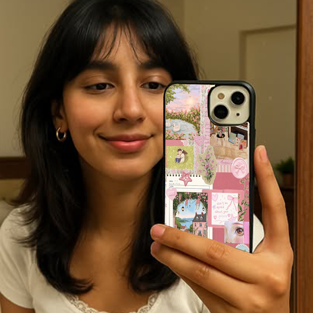 Don't Be Afraid Peach Pastel Printed Protective Case