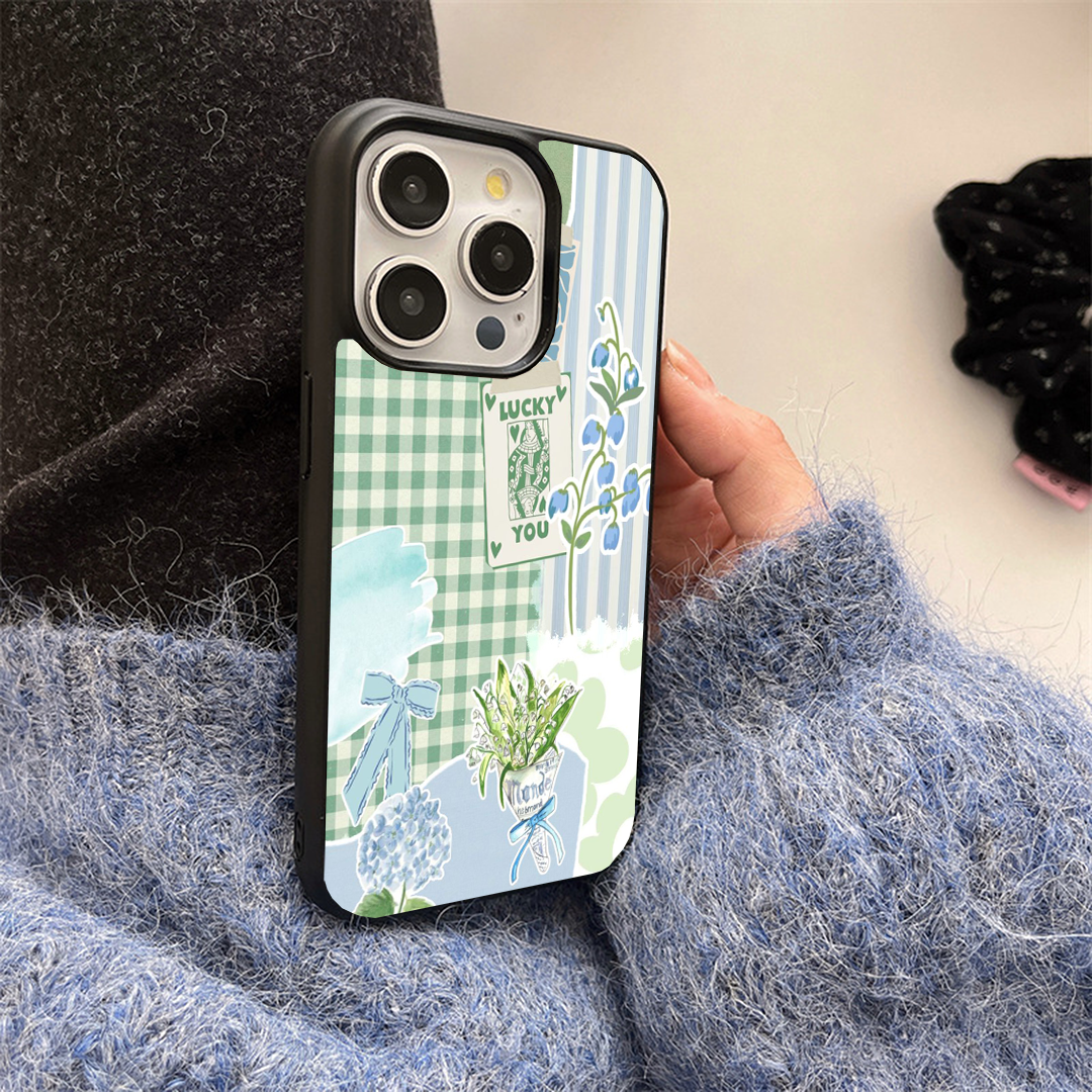 Lucky You Green Pastel Printed Protective Case