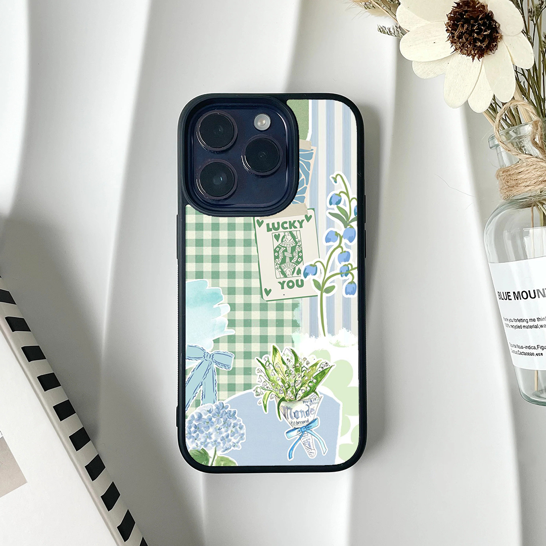 Lucky You Green Pastel Printed Protective Case