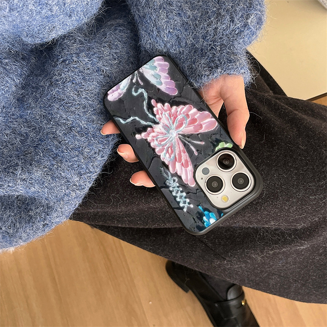 Butterly Meadow Floral Acrylic Printed Protective Case