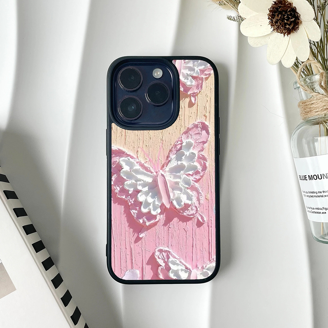 Enchanted Butterfly Floral Acrylic Printed Protective Case